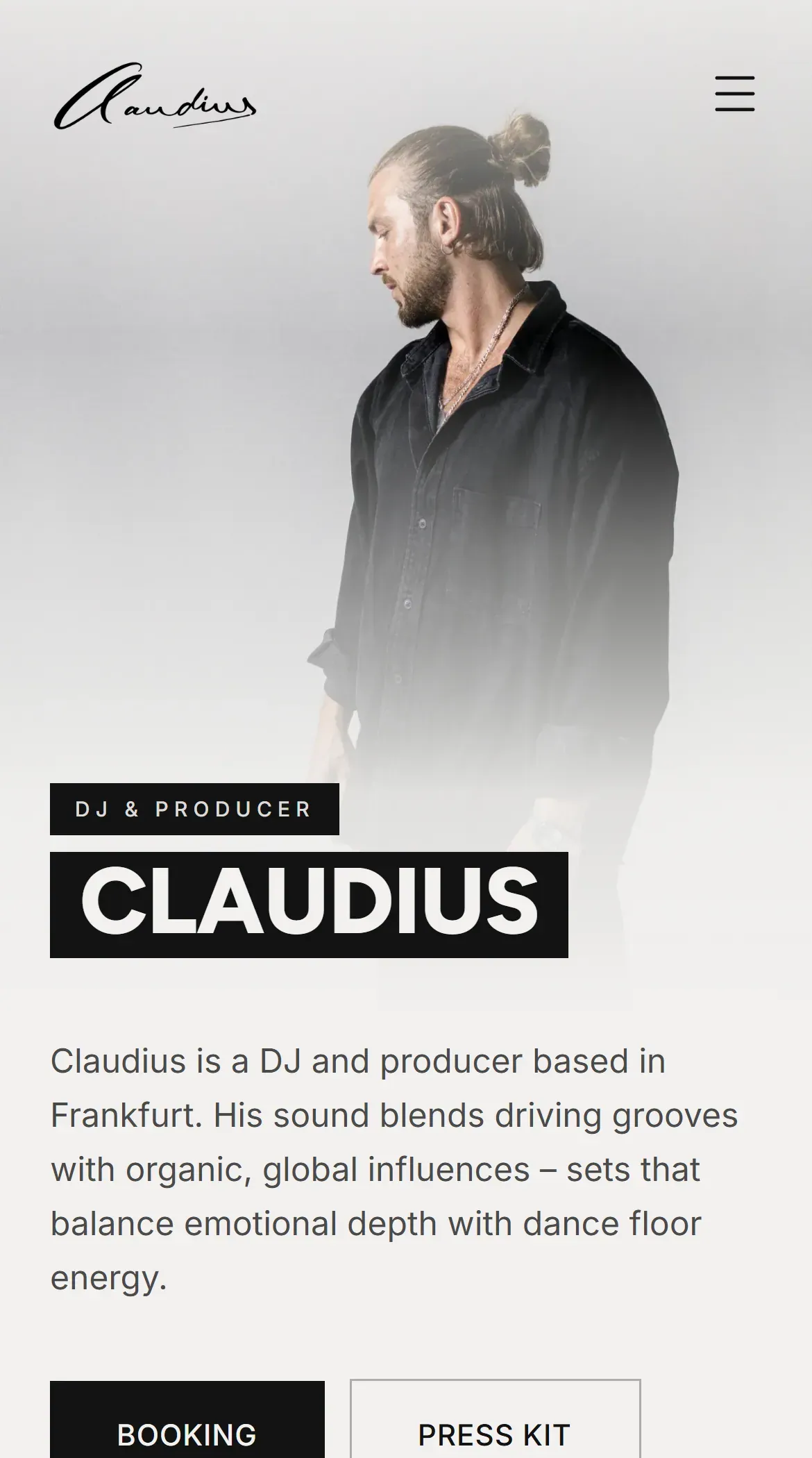 claudius-music.de auf dem Handy